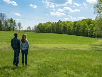 Terrain de 1450 m² avec un bel environnement